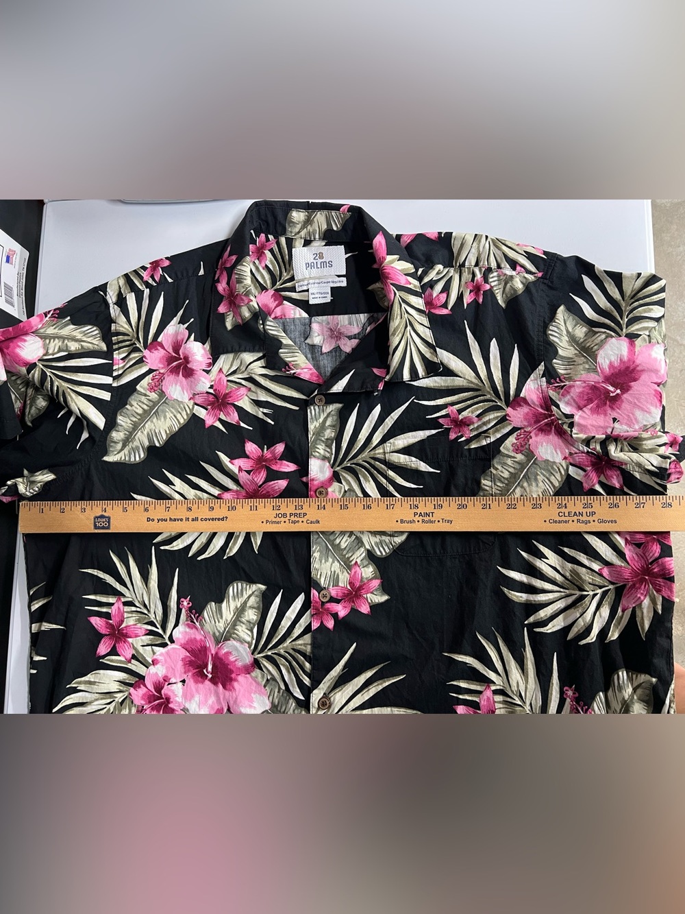 28 Palms Tropical Hawaiian Button Down Short Sleeve Shirt Mens XXL - Picture 6 of 6